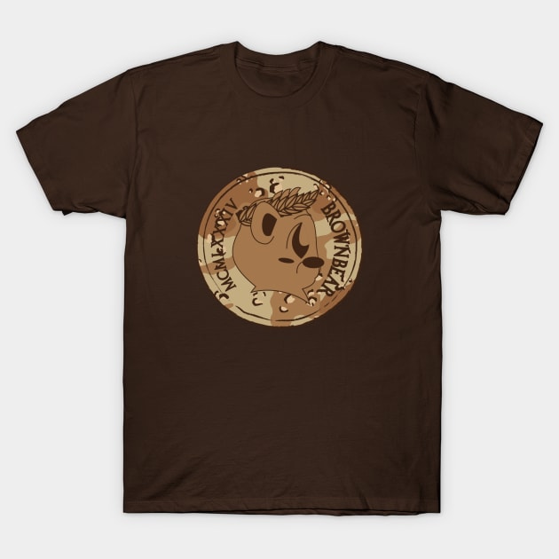 Camo Brownbear Coin T-Shirt by lifeofbrownbear